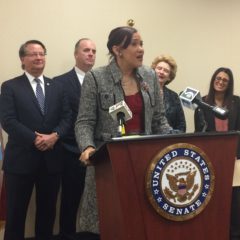 Key players for Flint celebrate federal funds, pledge speedy pipe replacement