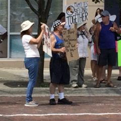 Hundreds gather downtown to protest migrant separations, Donald Trump