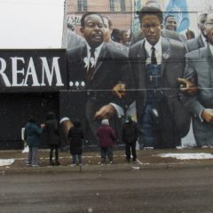 Small, spirit-filled MLK celebration led by local Baha’i group shines light on Peace Garden and new mural